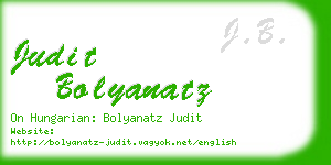 judit bolyanatz business card